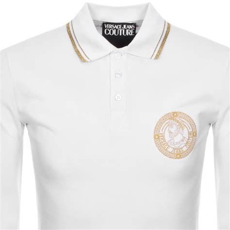 versace jeans couture t shirt zip up white|Versace Jeans Couture polo shirt.